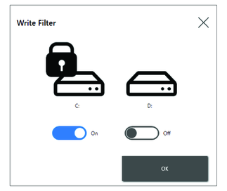 Write Filter - PSA6000 Series Windows System Setting