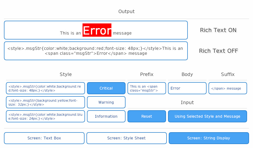 Rich Text support