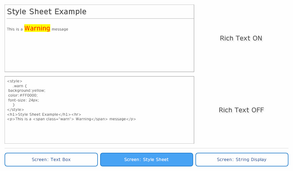 Rich Text support